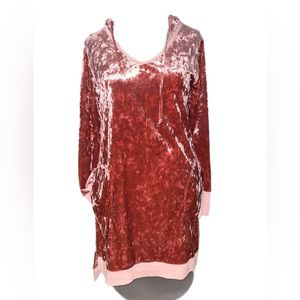 Betsey Johnson Hooded Velvet/Velour Dress with Pockets size Small